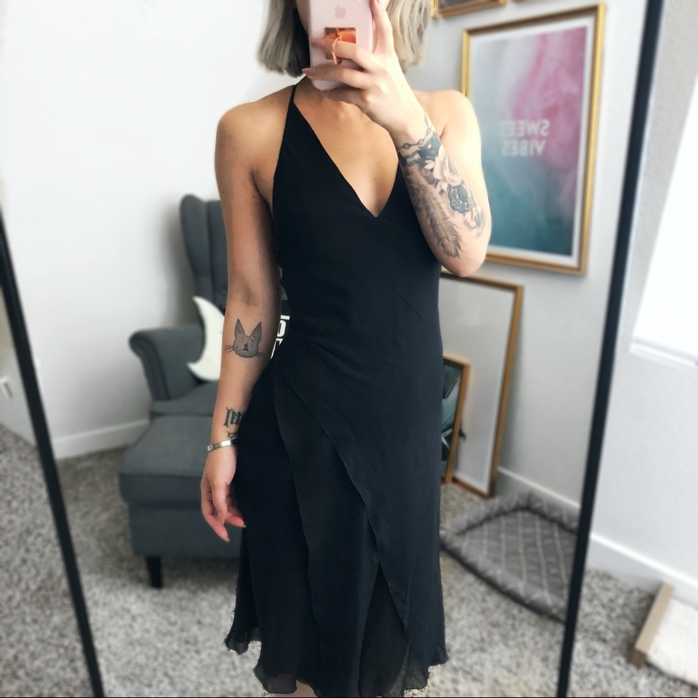 Vintage Emporio Armani SILK “LBT” - black dress